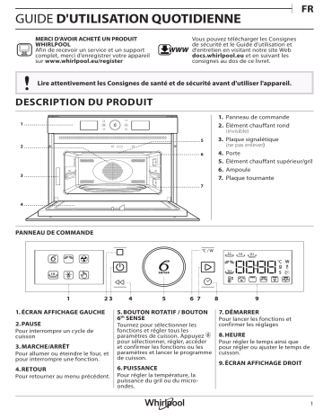 AMW 9605/IX | AMW 9607/IX | Whirlpool AMW 9615/IX UK Microwave Manuel utilisateur | Fixfr