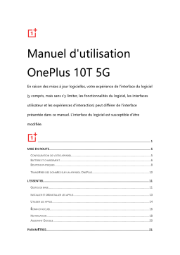 OnePlus 10T 5G Manuel utilisateur