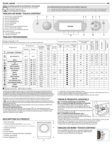 HOTPOINT/ARISTON AQ116D68SD E N Washing machine Manuel utilisateur | Fixfr