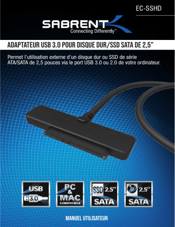 Sabrent Adaptateur USB 3.0 Manuel utilisateur | Fixfr
