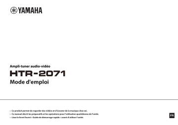 Yamaha AYHT1840BL Pack de Home Cinéma Manuel utilisateur | Fixfr