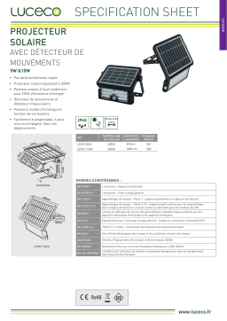 luceco Applique Mural Solaire 5,5W spécification