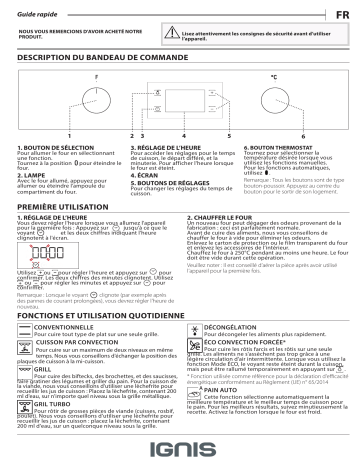 Ignis AKB 40102 IX Oven Manuel utilisateur | Fixfr