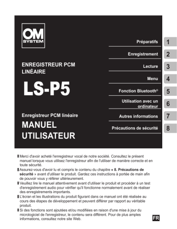 Olympus LS P5 Manuel utilisateur | Fixfr