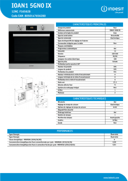 Indesit IOAN1 5GN0 IX Oven Manuel utilisateur