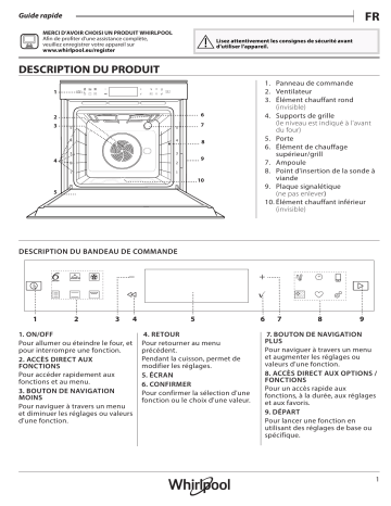 Whirlpool W7 OM3 4S1 P Oven Manuel utilisateur | Fixfr
