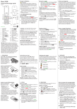 Doro 2424 Téléphone Portable 2G à Clapet Débloqué Manuel utilisateur