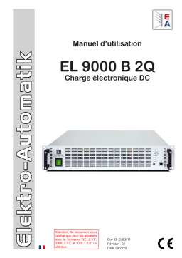 Elektro-Automatik EA-EL 9080-170 B 2Q 2U DC Electronic Load Manuel du propriétaire
