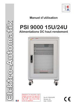 Elektro-Automatik EA-PSI 9750-360 24U GH DC Industrial Power Supply Manuel du propriétaire