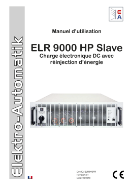 Elektro-Automatik EA-ELR 9500-90 HP 3U Slave DC Electronic Load Manuel du propriétaire