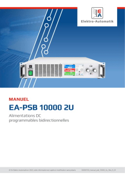 Elektro-Automatik EA-PSB 10360-15 2U Bi-directional DC Laboratory Power Supply Manuel du propriétaire