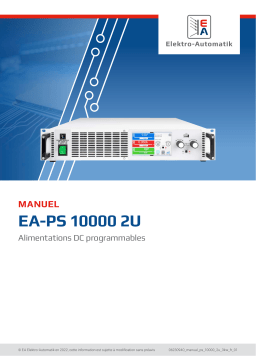 Elektro-Automatik EA-PS 10060-60 2U DC Laboratory Power Supply Manuel du propriétaire