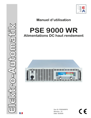 EA-PSE 91500-30 WR 3U | EA-PSE 9750-60 WR 3U | EA-PSE 9500-90 WR 3U | EA-PSE 9360-120 WR 3U | EA-PSE 9200-210 WR 3U | EA-PSE 9080-510 WR 3U | Elektro-Automatik EA-PSE 91000-40 WR 3U DC Laboratory Power Supply Manuel du propriétaire | Fixfr