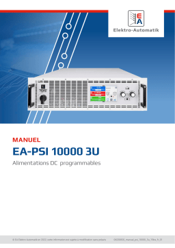 Elektro-Automatik EA-PSI 10080-60 2U DC Laboratory Power Supply Manuel du propriétaire
