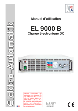 Elektro-Automatik EA-EL 9200-210 B 3U desk/19" DC Electronic Load Manuel du propriétaire