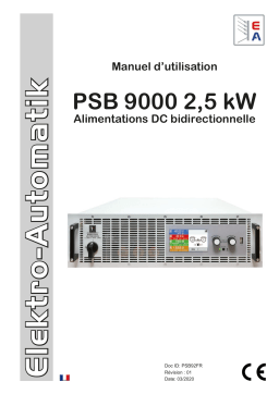 Elektro-Automatik EA-PSB 9750-20 3U US208V Bi-directional DC Laboratory Power Supply Manuel du propriétaire