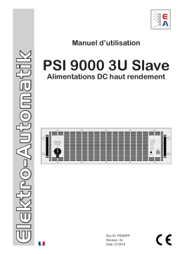 Elektro-Automatik EA-PSI 9080-510 3U Slave DC Laboratory Power Supply Manuel du propriétaire