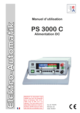 Elektro-Automatik EA-PS 3040-10 C DC Laboratory Power Supply Manuel du propriétaire