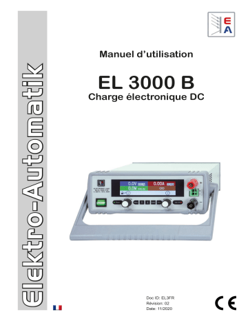 EA-EL 3200-25 B | EA-EL 3500-10 B | Elektro-Automatik EA-EL 3080-60 B DC Electronic Load Manuel du propriétaire | Fixfr