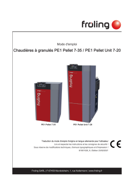 Froling PE1 Pellet 7-35 Mode d'emploi