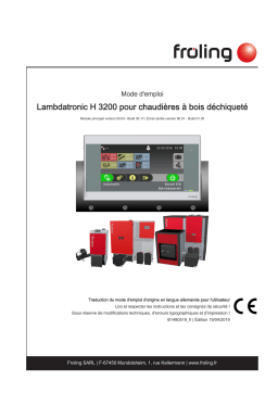 Froling Lambdatronic H 3200 Mode d'emploi