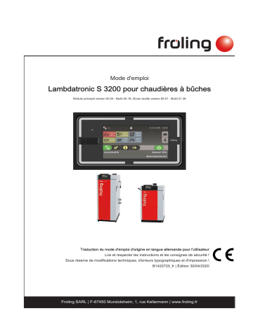 Froling Lambdatronic S 3200 Mode d'emploi | Fixfr