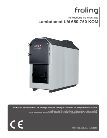 Froling Lambdamat LM 650-750 KOM Guide d'installation | Fixfr