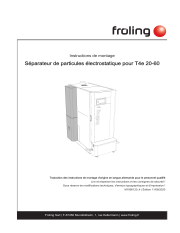 Froling Elektrostatischer Partikelabscheider Guide d'installation | Fixfr