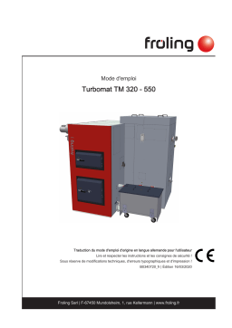 Froling Turbomat 320-550 Mode d'emploi