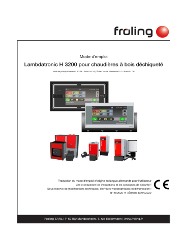 Froling Lambdatronic H 3200 Mode d'emploi | Fixfr