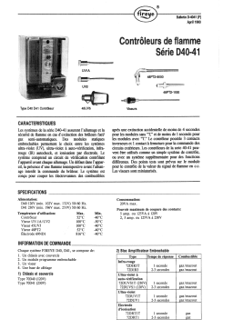 Fireye Solid State Series D40-41 Amplifier Modules, D-4041F Manuel du propriétaire