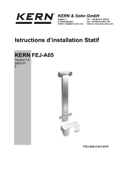 KERN TFEJ-A05-A Installation manuel