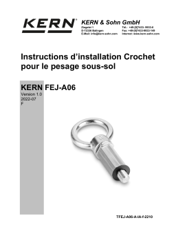 KERN TFEJ-A06-A Installation manuel