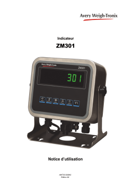 Avery Weigh-Tronix ZM301 Indicator Manuel utilisateur