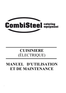 CombiSteel 7178.0435 Base 700 Electric Range 4 Pl. El. Oven Manuel utilisateur