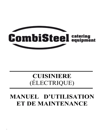 CombiSteel 7178.0435 Base 700 Electric Range 4 Pl. El. Oven Manuel utilisateur | Fixfr