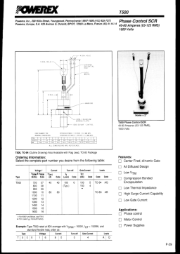 Powerex T500148004AQ Fiche technique