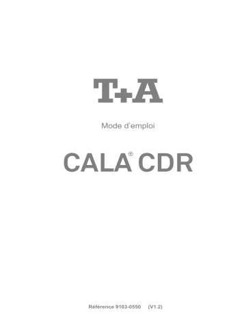 T+A Cala CDR Manuel utilisateur | Fixfr