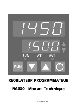 West Instruments N6400 Régulateur monoboucle Manuel utilisateur