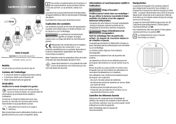 LightZone GT-LG1-01,GT-LG3-01,GT-LG4-01,GT-LG5-01 Solar Lantern LED geometric Manuel utilisateur