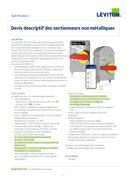 Leviton LDS60-FAX Powerswitch Safety Disconnect Switch spécification