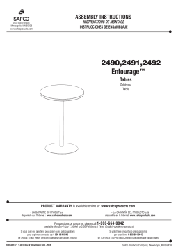 Safco 2492 Entourage™ Tabletop - 32" Round Manuel utilisateur