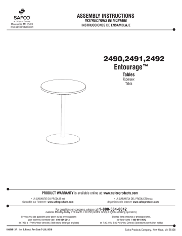 Safco 2492 Entourage™ Tabletop - 32