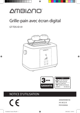 Ambiano GT-TDS-ID-01 Toaster Manuel utilisateur