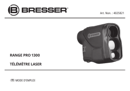 Bresser 4025821 Range Pro 1300 Laser Rangefinder Manuel du propriétaire