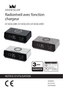 Krontaler GT-ACQI-22WO table clock Manuel utilisateur