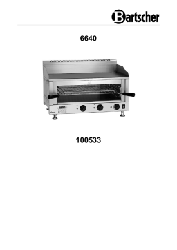 Bartscher 100533 Salamander griddle 6640 Mode d'emploi