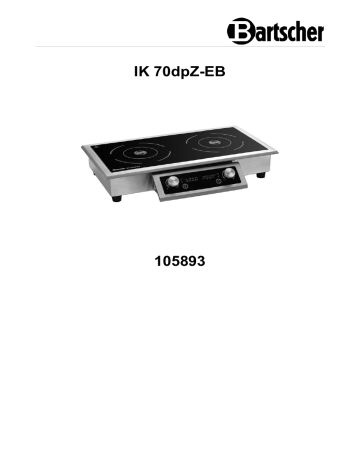 Bartscher 105893 Induction cooker IK 70dpZ-EB Mode d'emploi | Fixfr