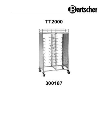 Bartscher 300187 Tray trolley TT2000 Mode d'emploi | Fixfr