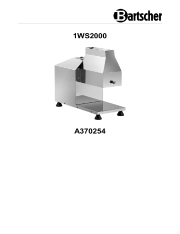 Bartscher A370254 Meat tenderiser 1WS2000 Mode d'emploi | Fixfr